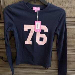 Edikted Navy Long Sleeve with Pink 76